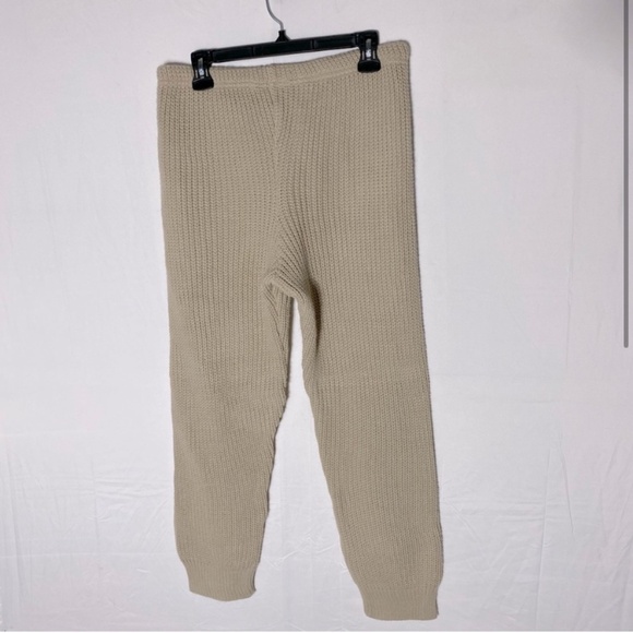 Women’s Tan Knit Joggers Sweatpants Activewear Loungewear Pants M - Picture 2 of 13